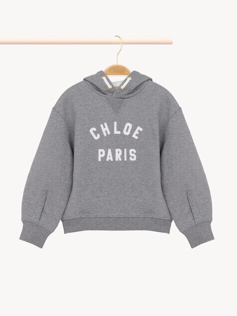 Sweat &agrave; capuche et logo enfant