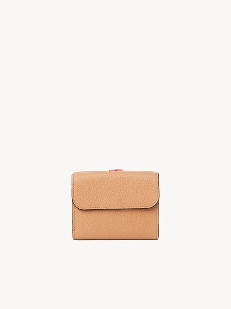 Small Alphabet tri-fold in grained leather
