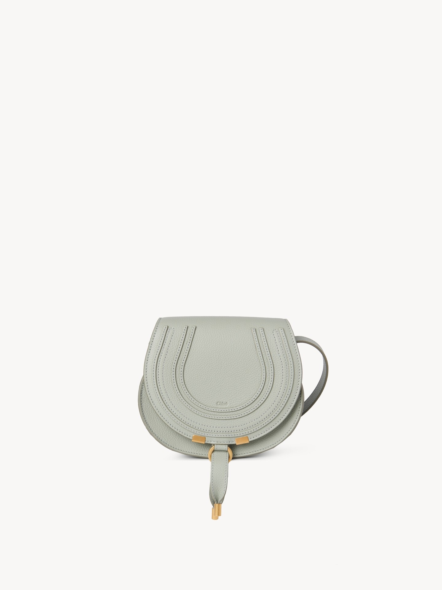Small Marcie saddle bag in grained leather - 1