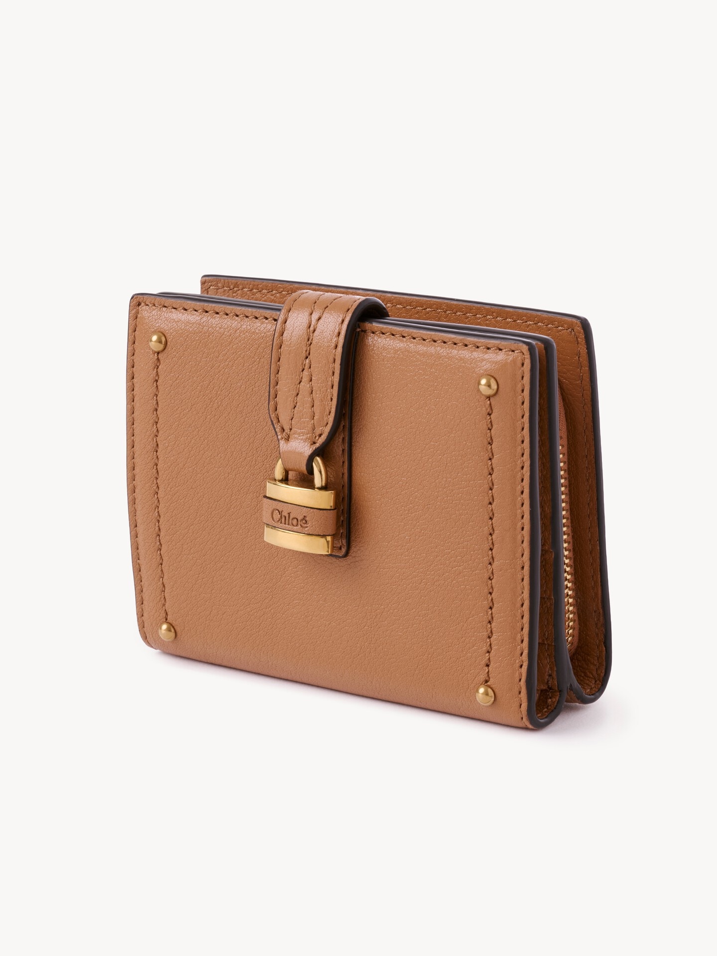 Portefeuille carr&eacute; Paddington en cuir grain&eacute; - 3