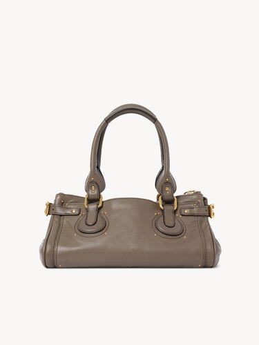 Paddington bag in grained leather Flannel Grey - Chloé