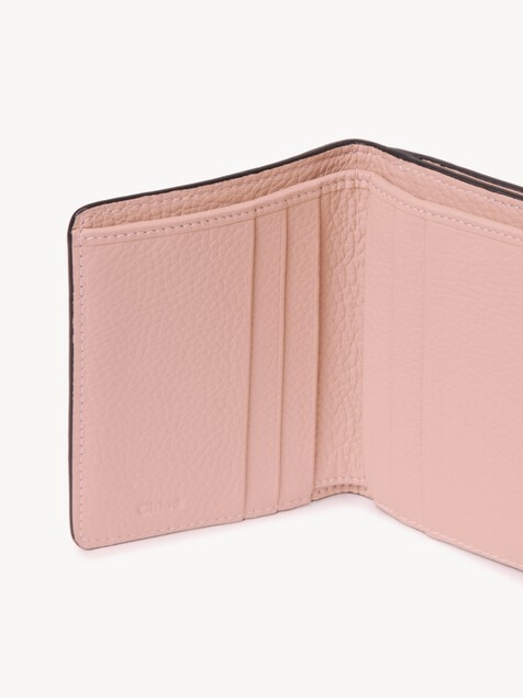 Small Alphabet tri-fold in grained leather