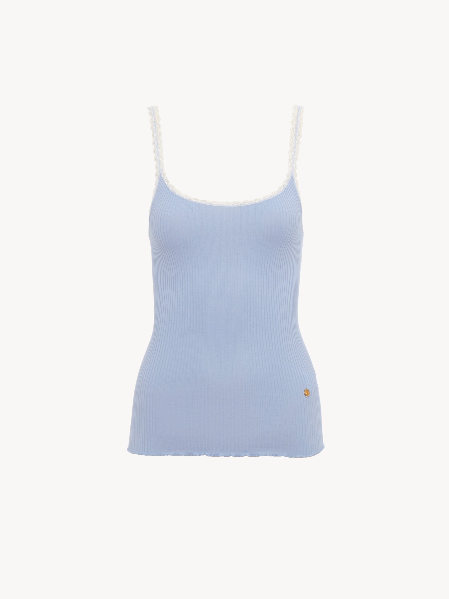 Fitted tank top in cotton - 2
