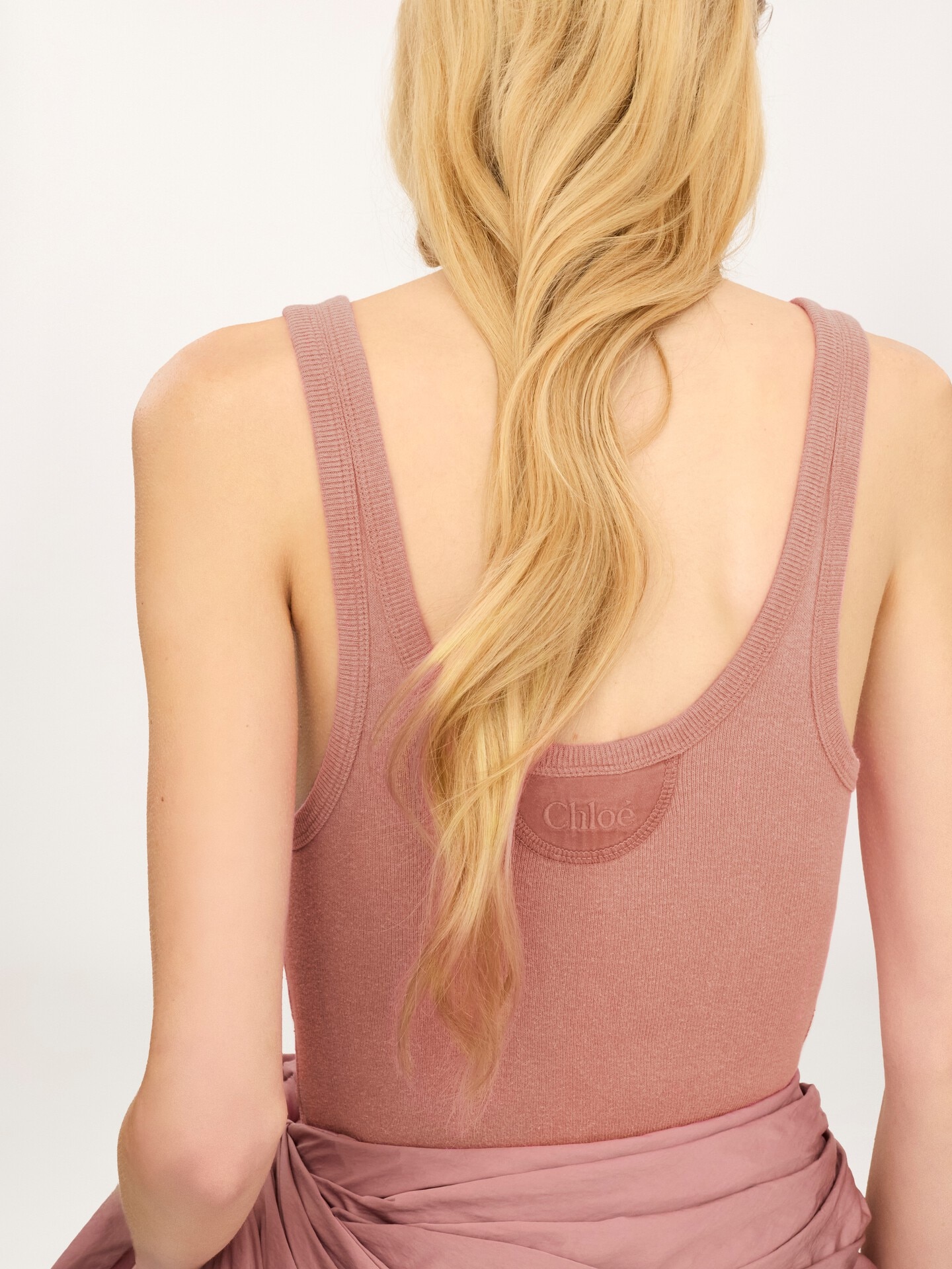 Fitted Henley tank top in cotton jersey - 4.0