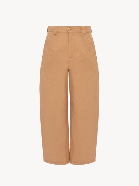 Barrel pants in cotton canvas