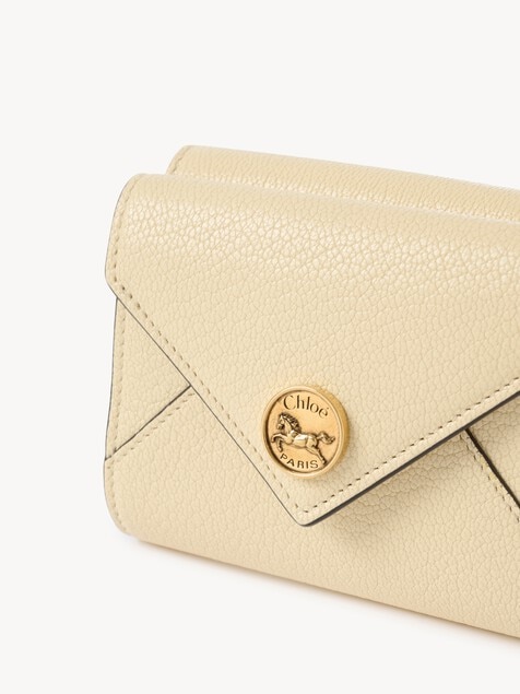 Small Envelope tri-fold in grained leather