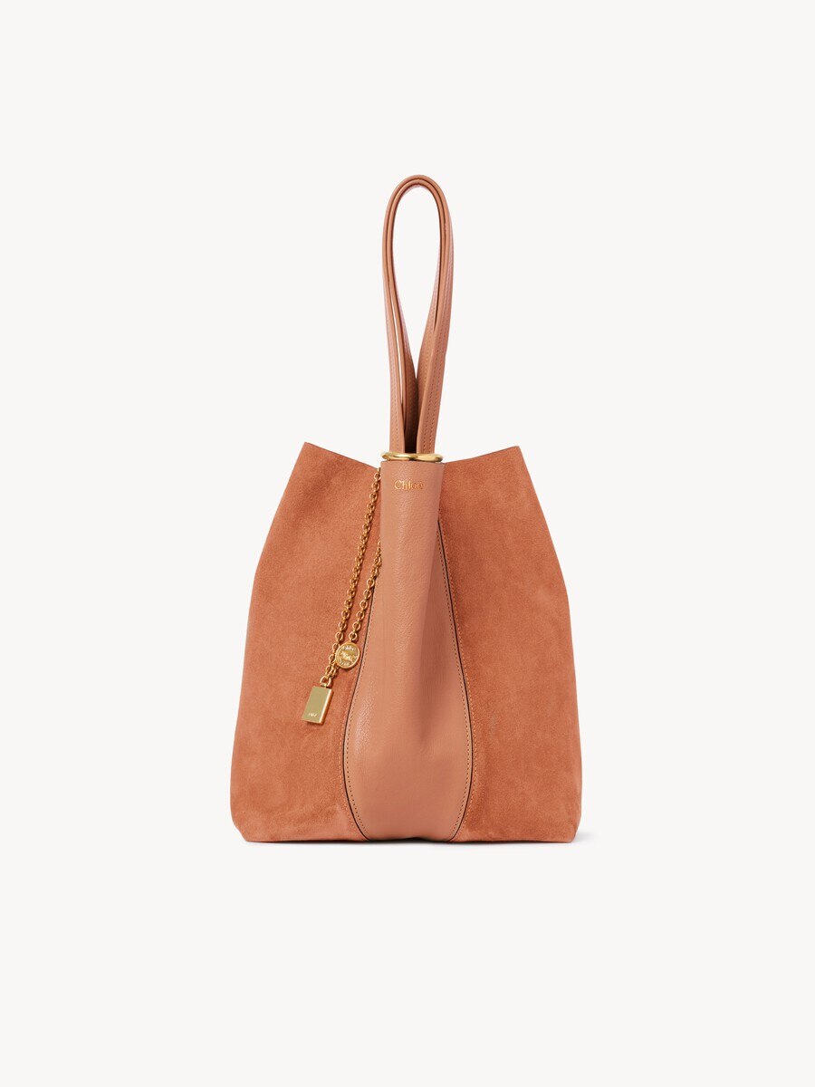Chlo&eacute; Spin tote bag in grained & suede leather - 2