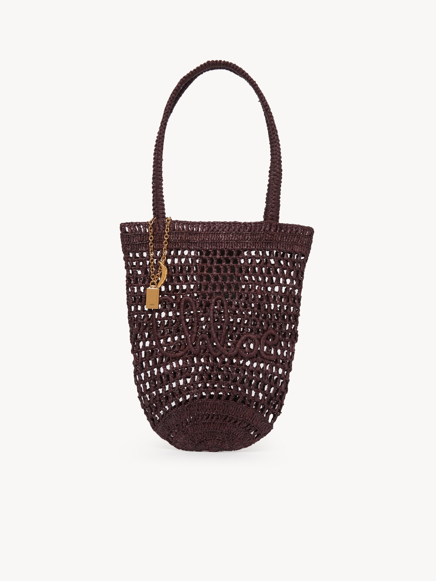 Tote bag piccola Summer Banana in rafia - 2