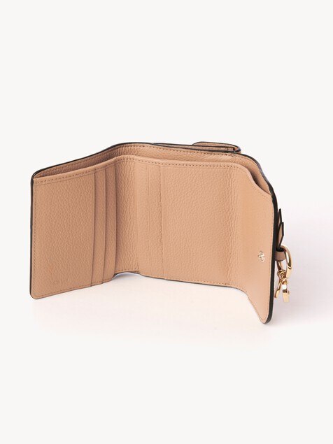 Small Alphabet tri-fold in grained leather