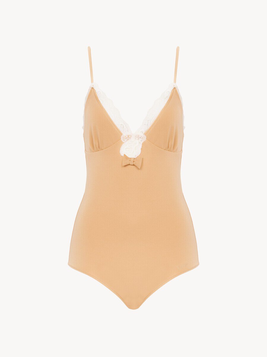 Ruched lace-trimmed bodysuit - 2