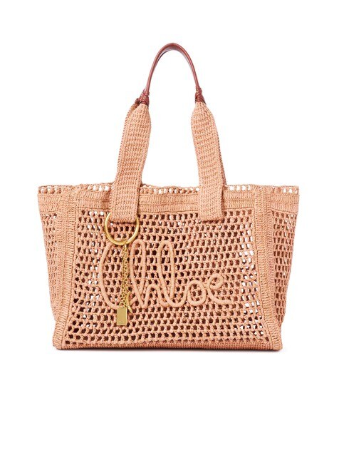 Bolso tote Summer Banana East-West de rafia
