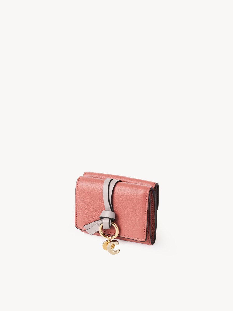Mini Alphabet tri-fold in grained leather - 3
