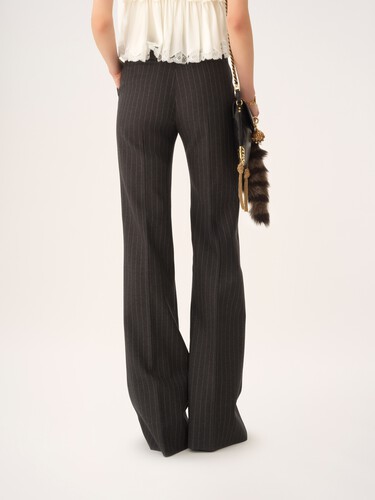 Tailored bootcut trousers in wool - 5