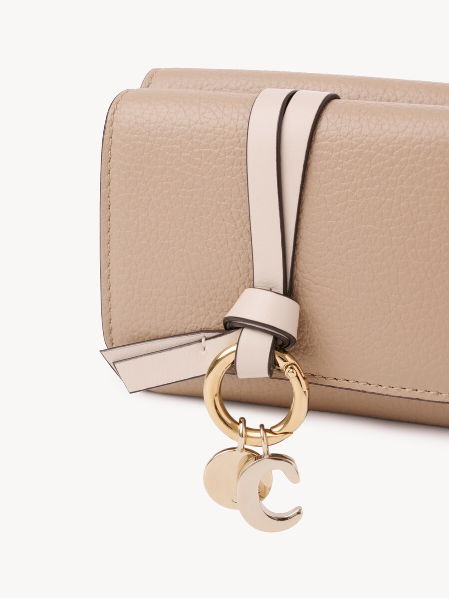 Mini Alphabet tri-fold in grained leather  - 5