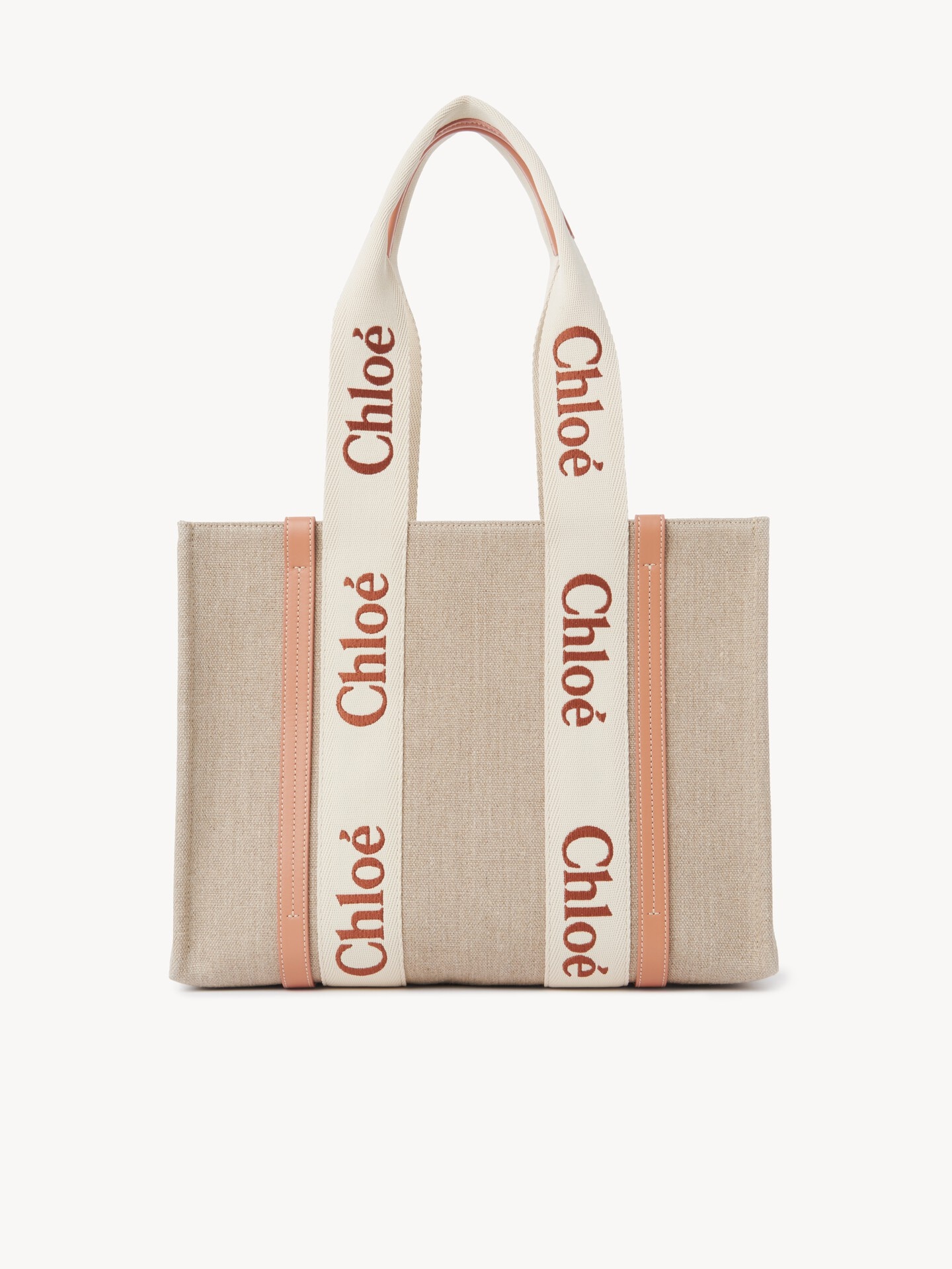 Woody tote bag in linen - 5
