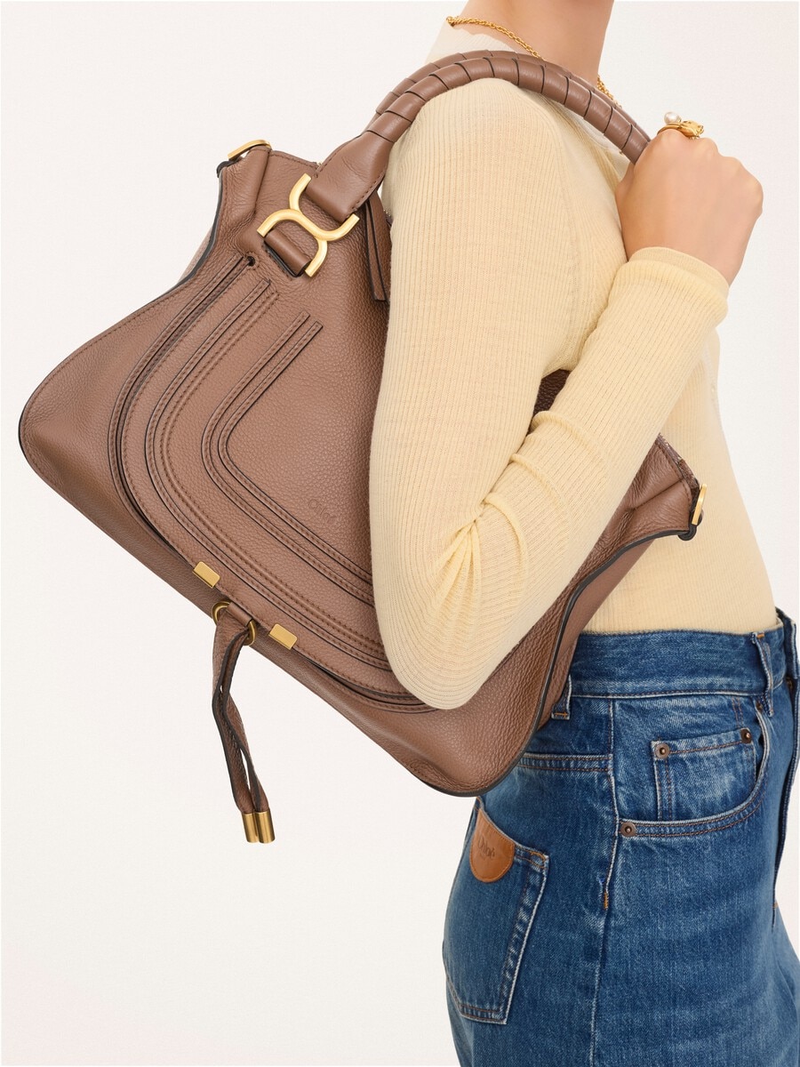 Small Marcie bag in grained leather - 5