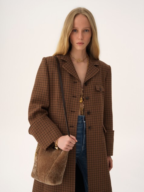 Small Chlo&eacute; Spin tote bag in shearling