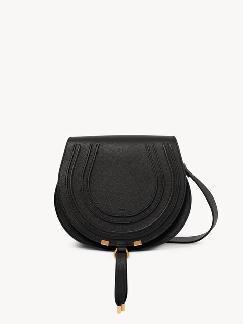 Marcie saddle bag in grained leather