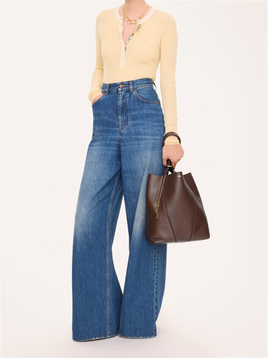 Chlo&eacute; Spin tote bag in grained leather - 6