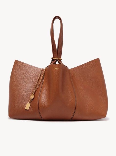 Chlo&eacute; Spin east-west tote bag in grained leather