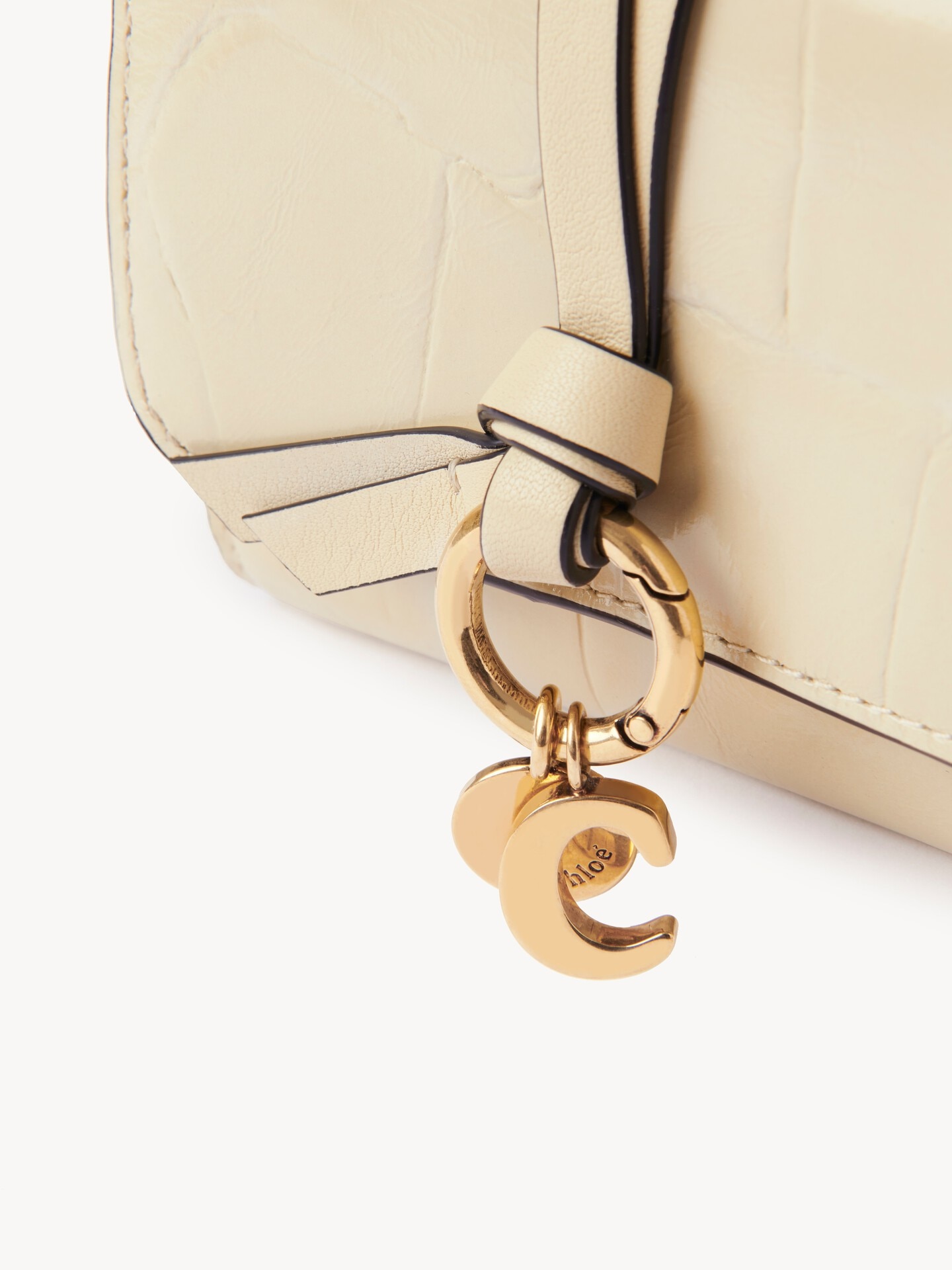 Petit portefeuille à trois volets Alphabet en cuir effet crocodile - 6