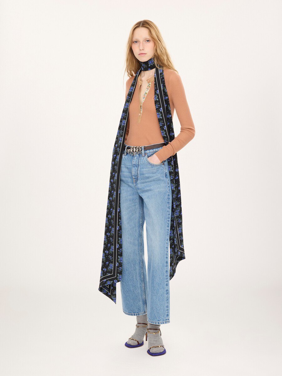 Pa&ntilde;uelo bandeau Chlo&eacute; Folk de crep&eacute; de seda - 5
