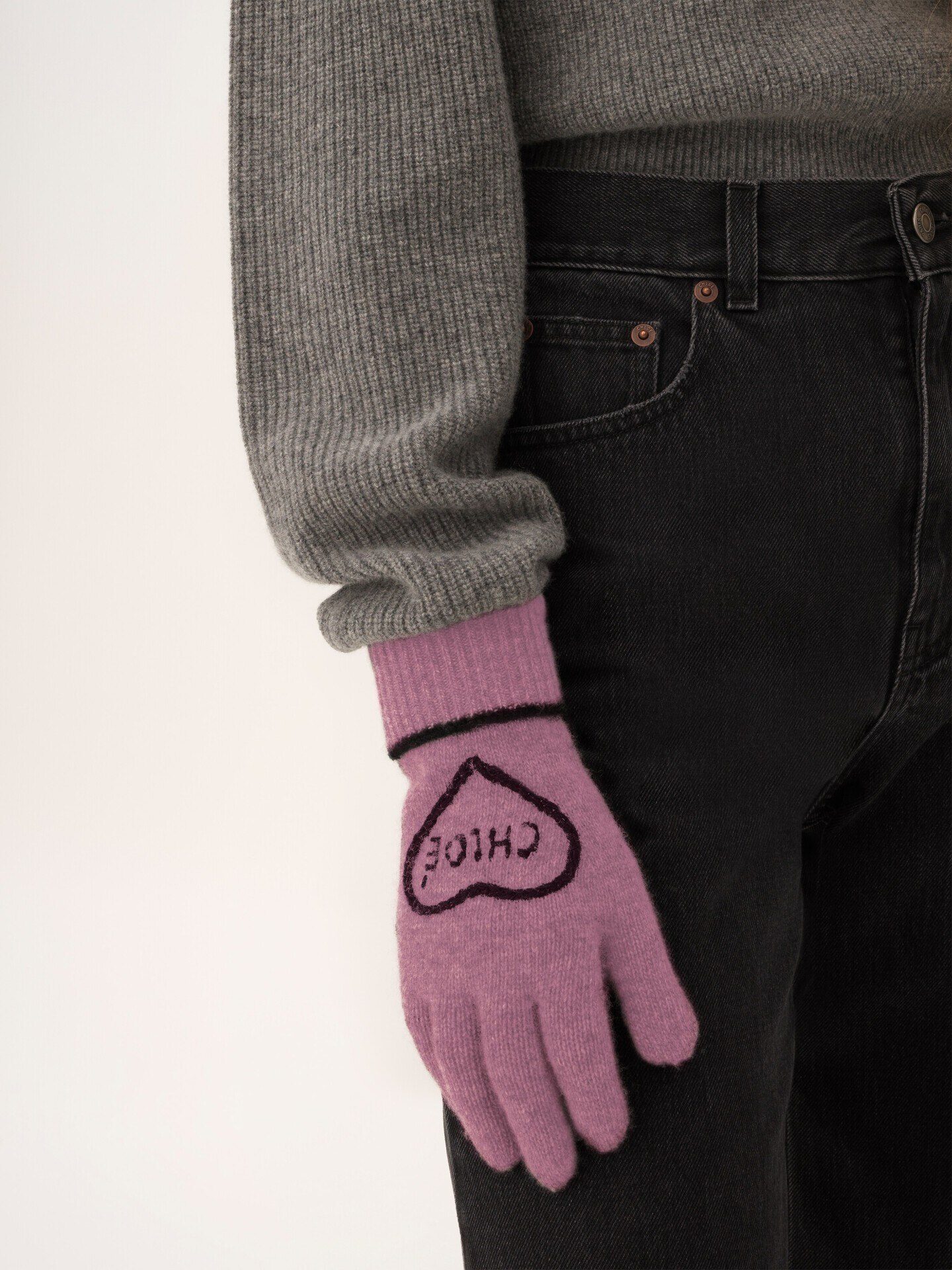 The Chlo&eacute; Encoeur gloves in wool & cashmere - 2