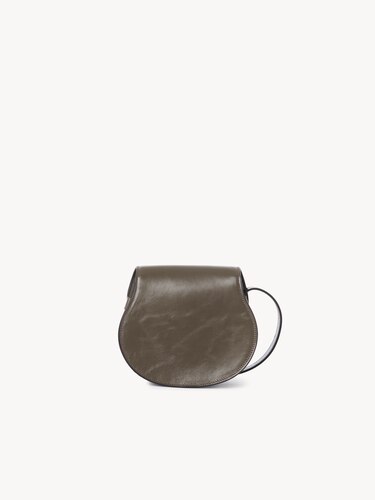 シャイニーレザー製スモールMarcieサドルバッグ Flannel Grey - Chloé