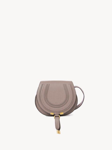 Small Marcie saddle bag in grained leather