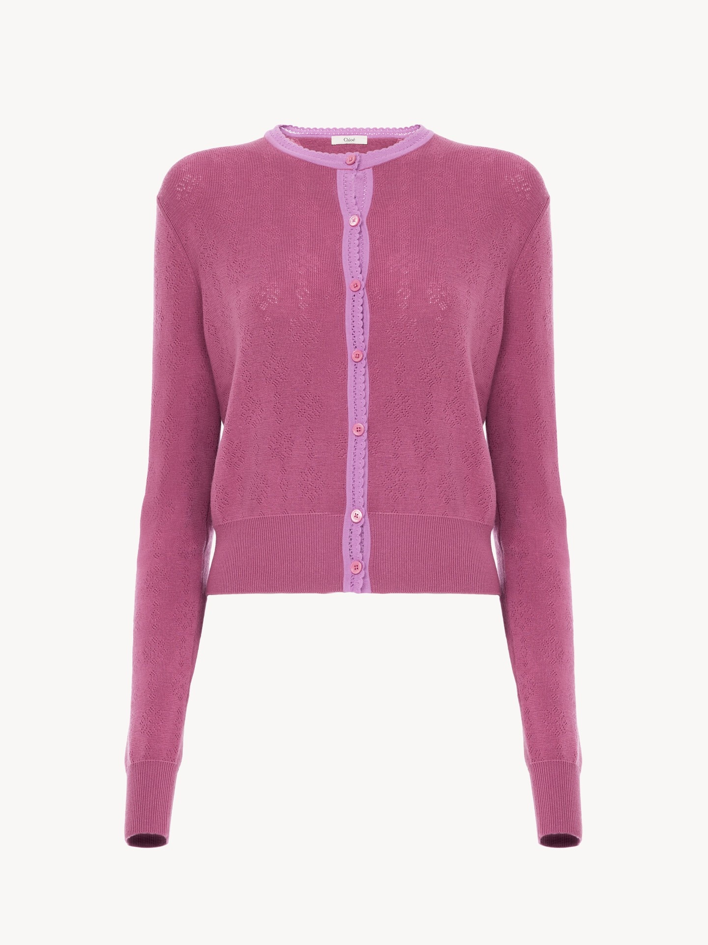 Fitted cardigan in a wool knit - 2