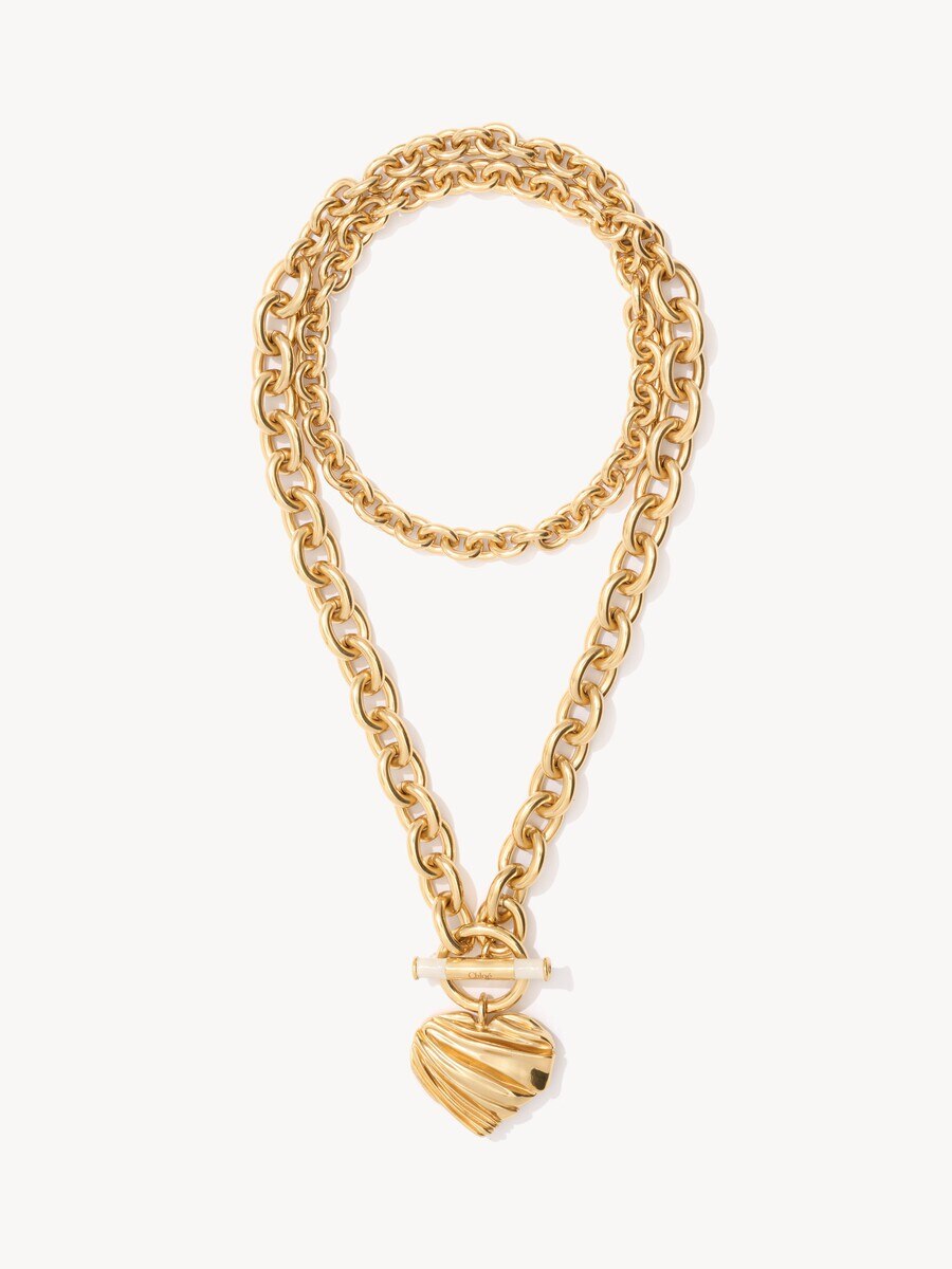 The Chlo&eacute; Pleated Heart necklace - 2