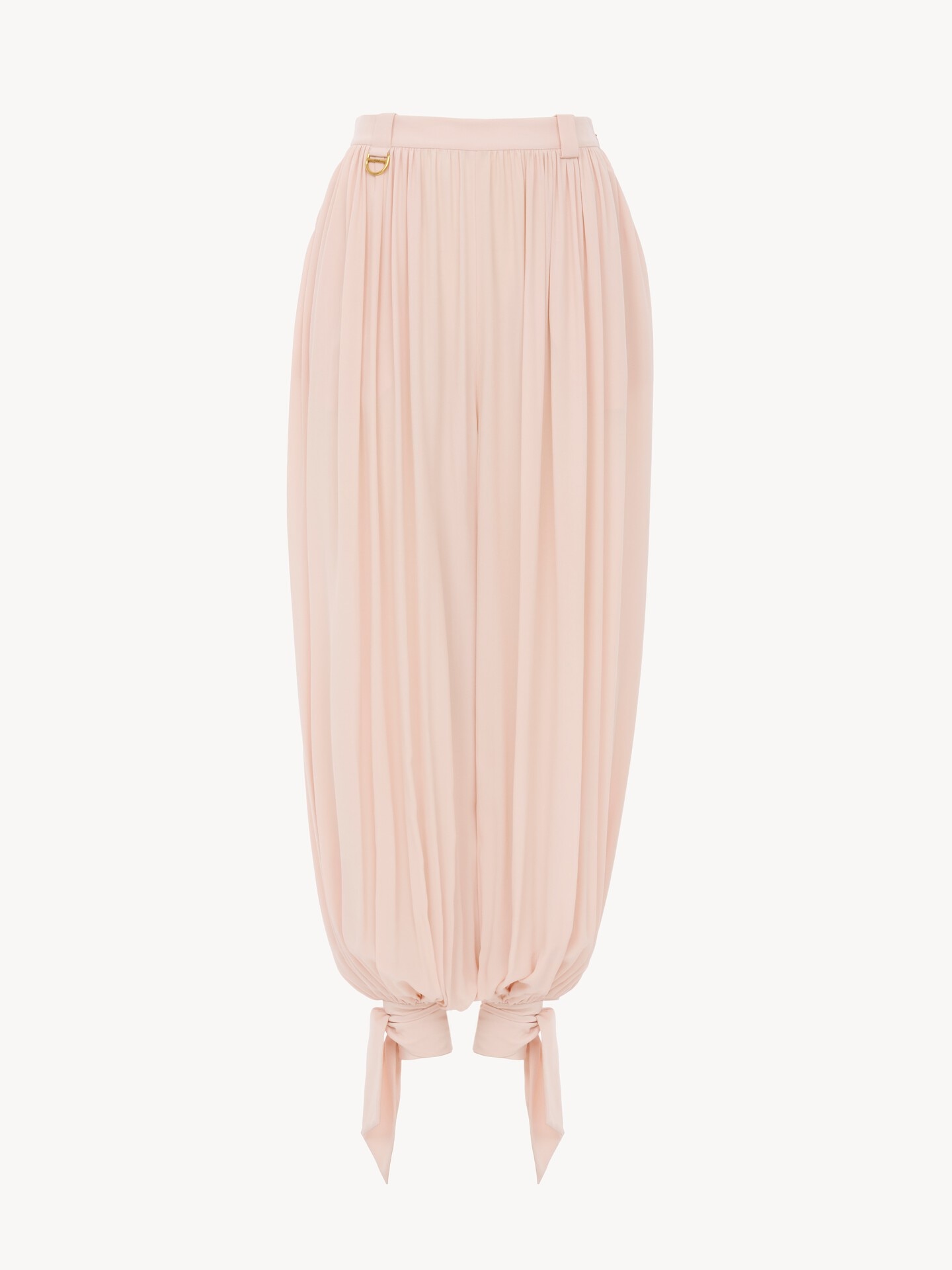 Fluid cropped trousers in silk - 2.0