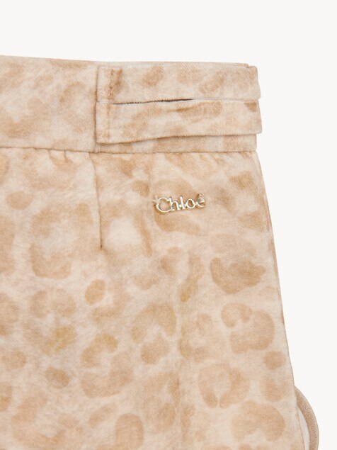 Pantaloni con stampa leopardata da bambina