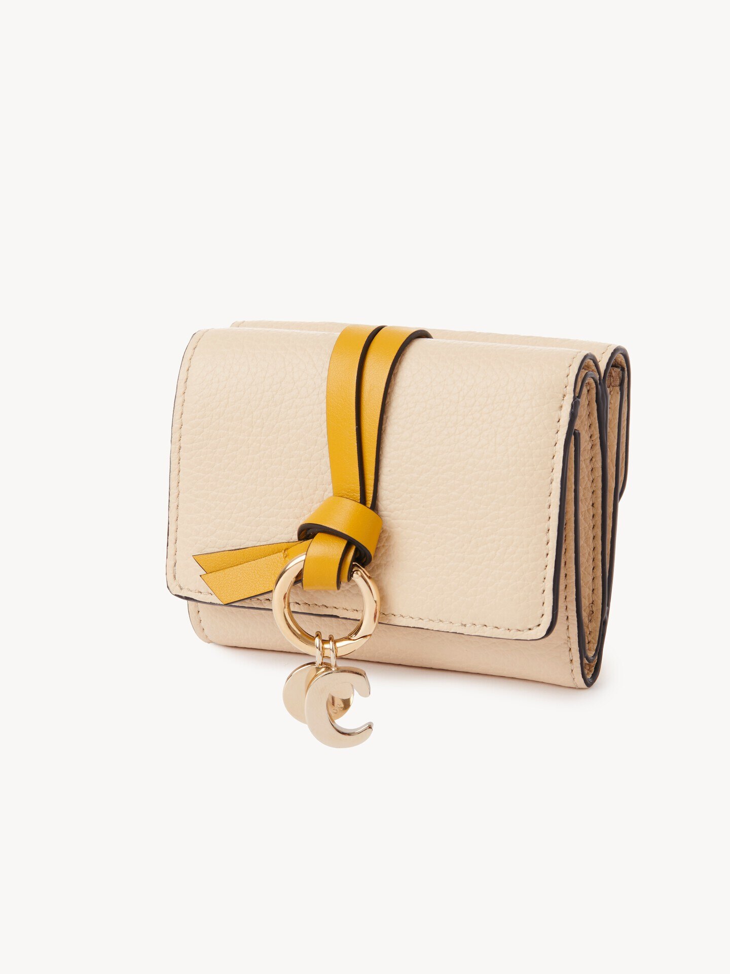 グレインレザー製Alphabetスモールトリフォールドウォレット - 3