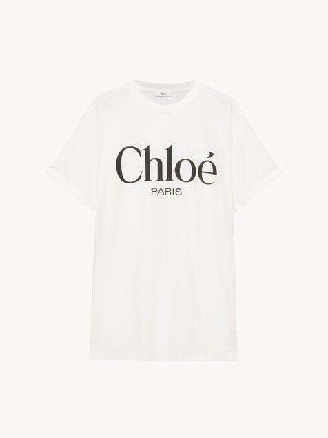 Oversized logo T-shirt in cotton jersey