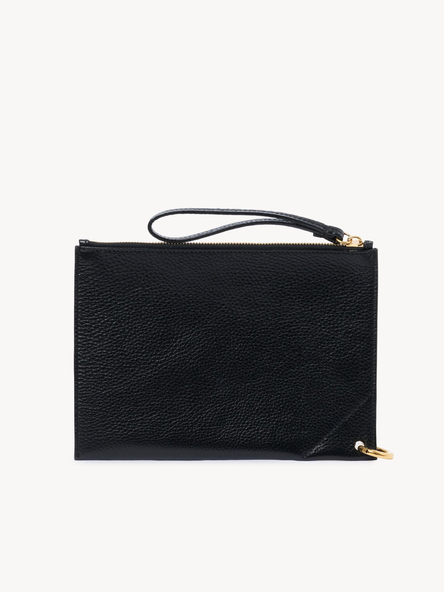 Chlo&eacute; Spin zipped pouch in grained leather - 3