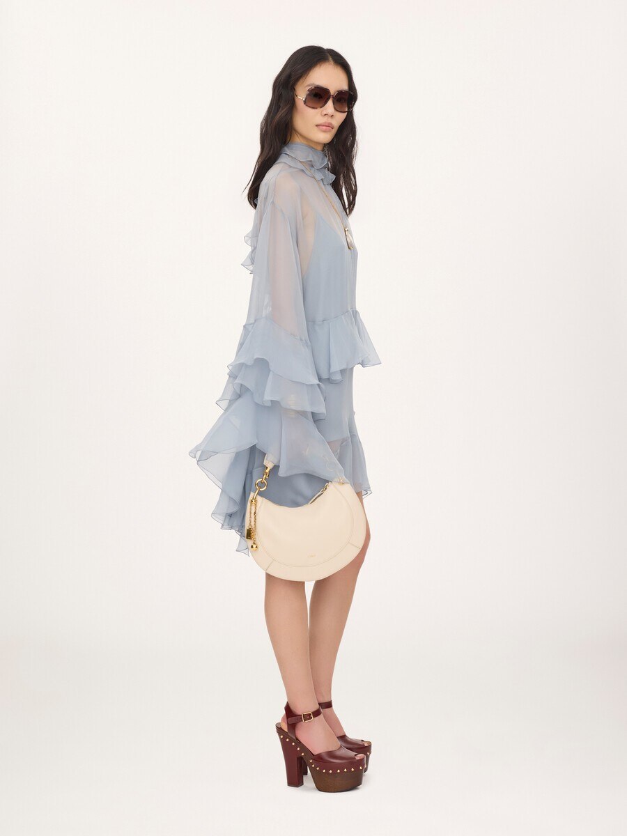 Small Chlo&eacute; Banana zipped hobo in soft leather - 6