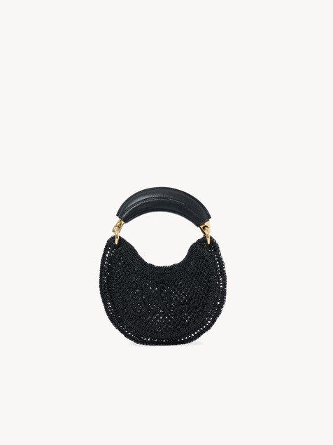 Mini Summer Banana hobo bag in glitter crochet