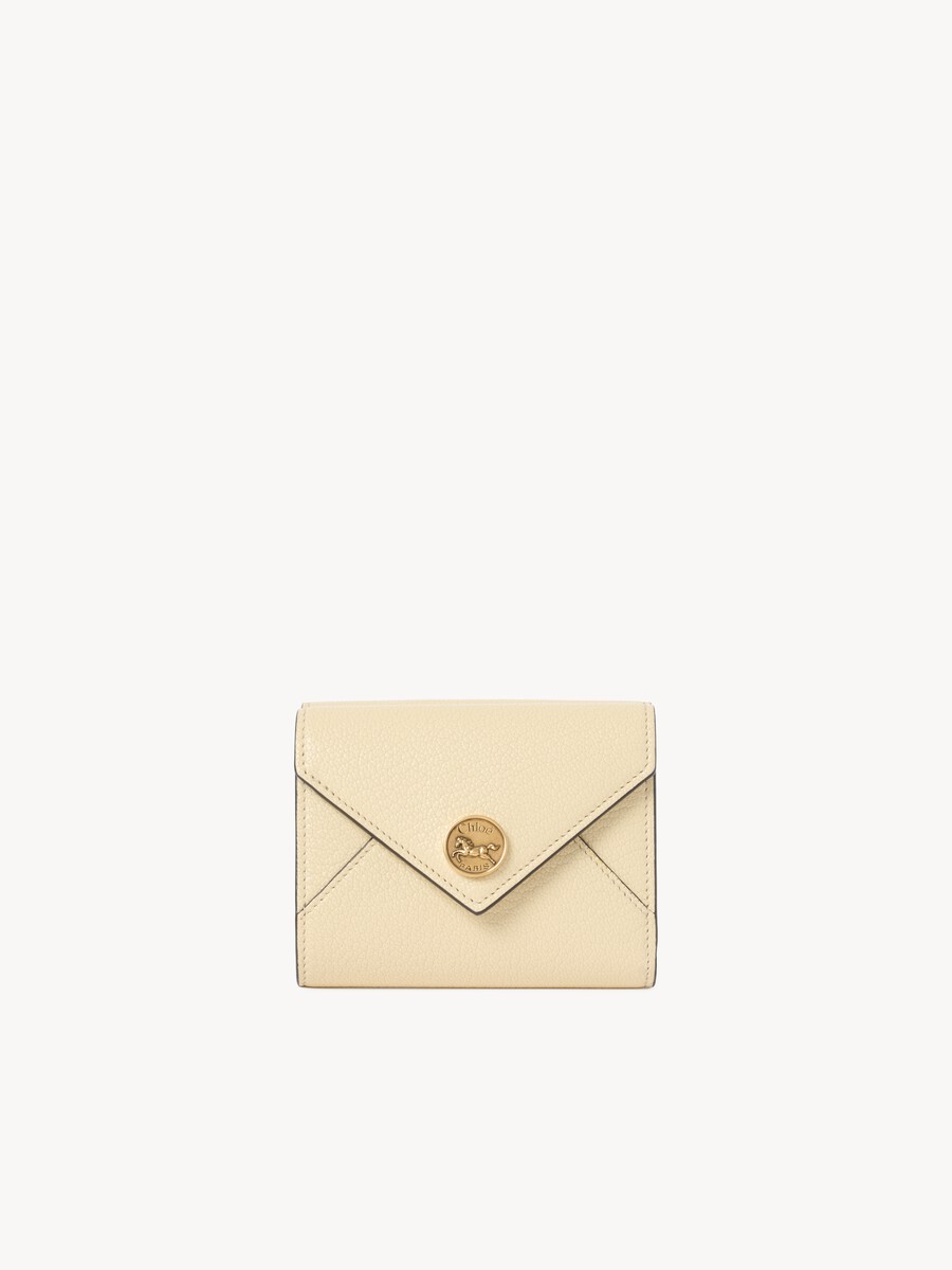 Small Envelope tri-fold in grained leather - 1