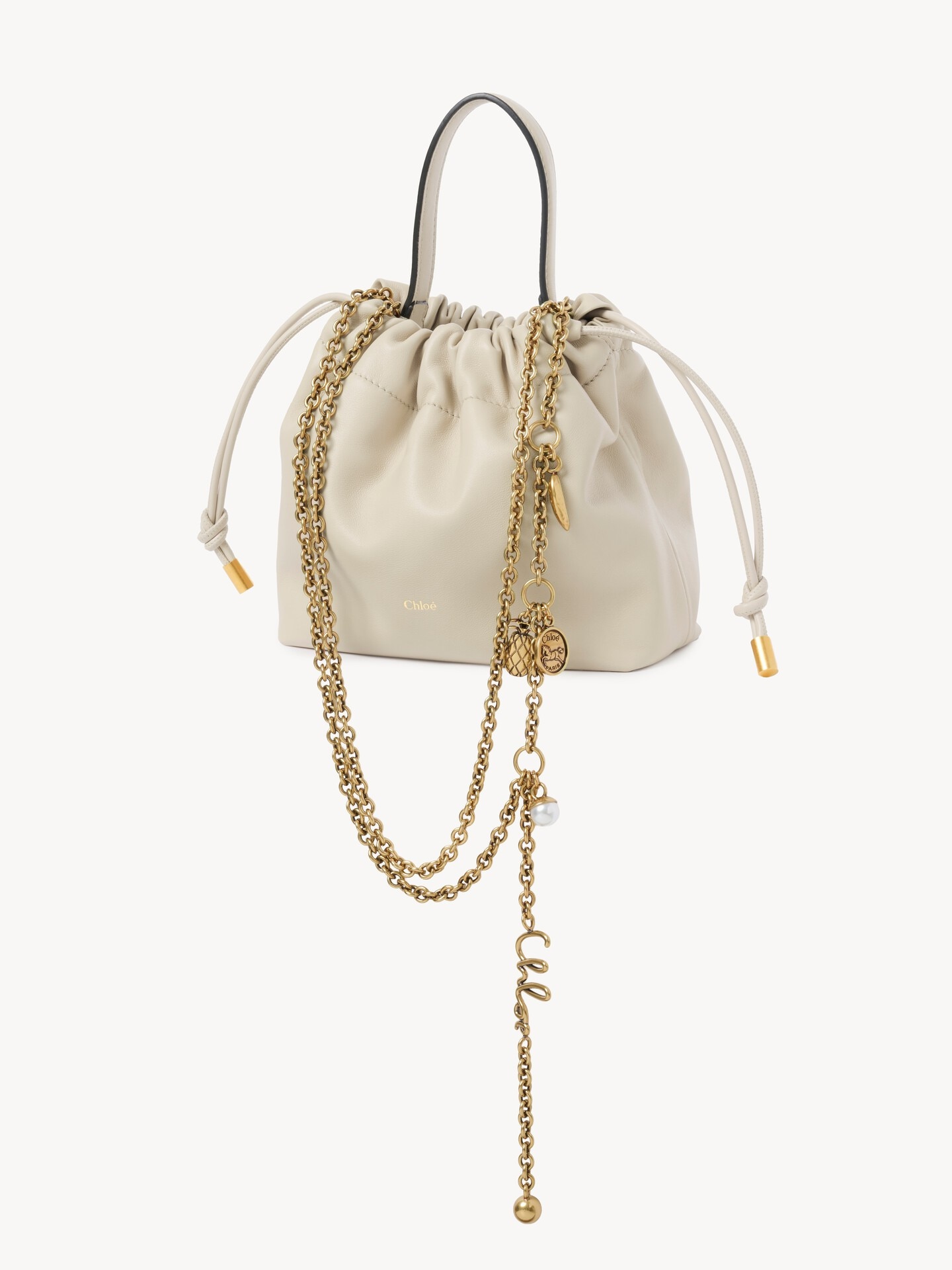Mini Chlo&eacute; Icons shoulder bag with chain in soft leather - 3.0