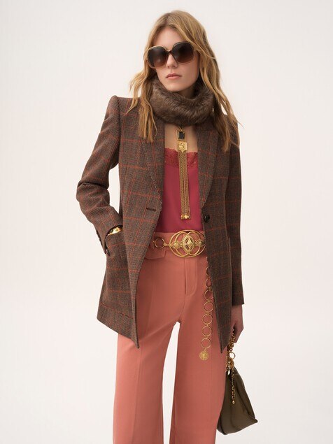 Tailored jacket in check wool