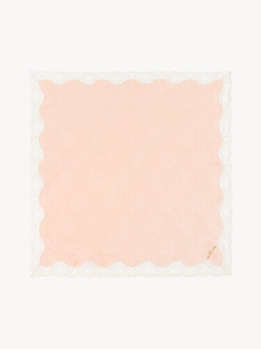 The Chlo&eacute; Poetic square scarf in silk & lace - 1