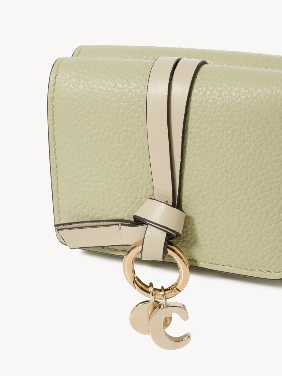 Mini Alphabet tri-fold in grained leather - 6