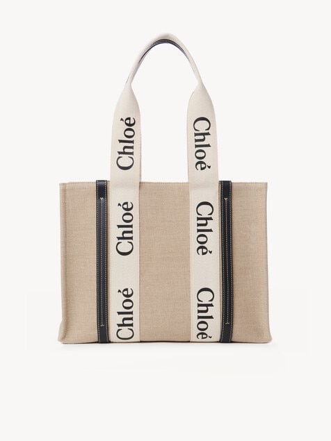 Woody tote bag in linen