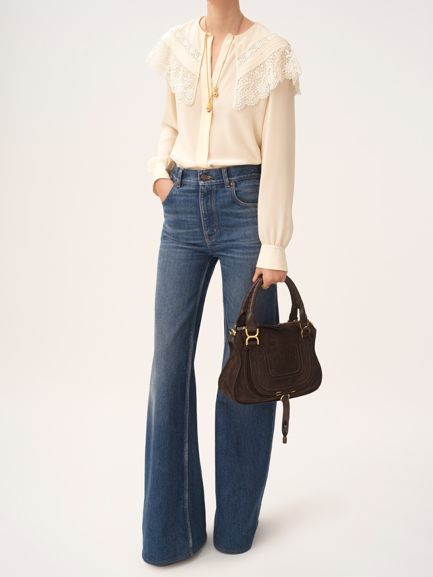 Small Marcie bag in suede leather - 9