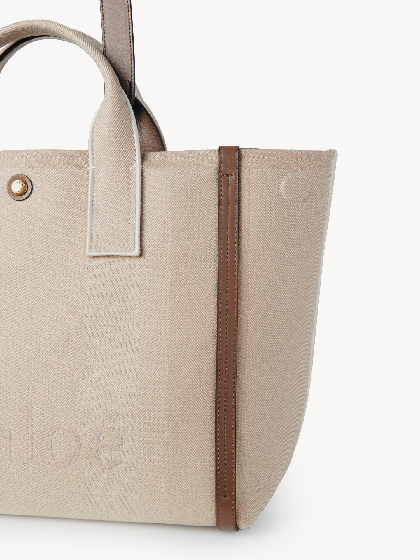 キャンバス製Chloé Carryトートバッグ 茶色 - Chloé