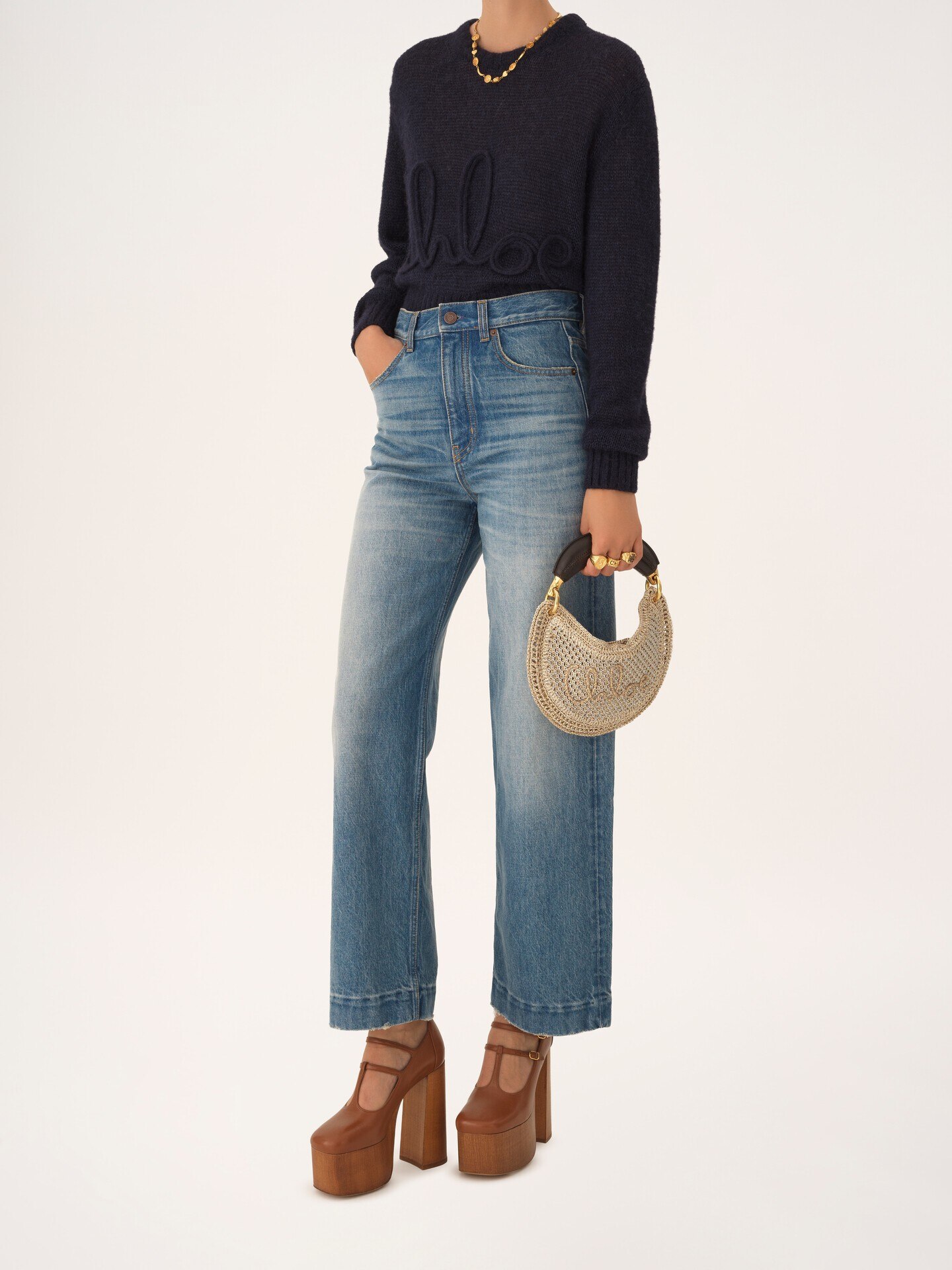 Mini Summer Banana hobo bag in glitter crochet - 8