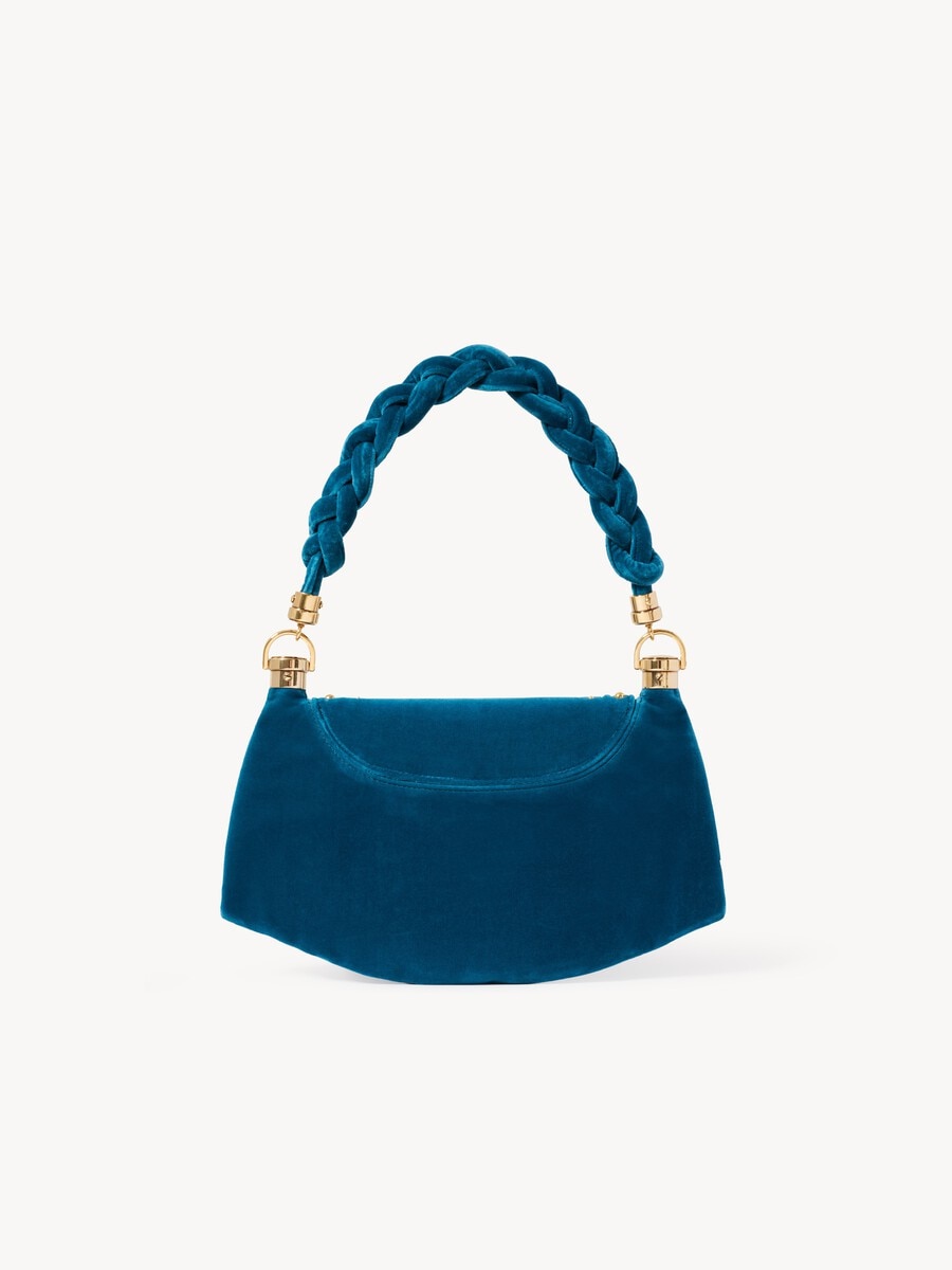 Small Marcie Foulard hobo bag in velvet with studs - 3