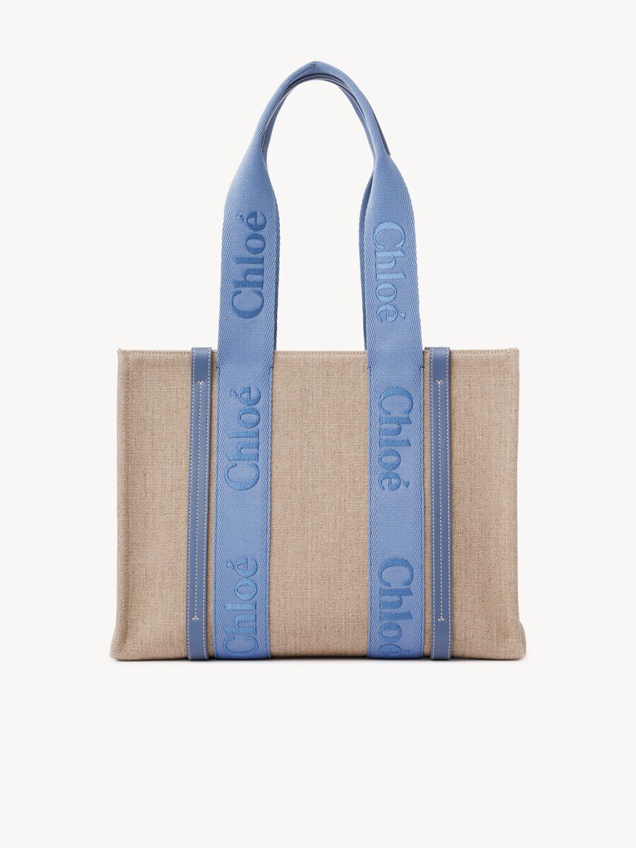 Woody tote bag in linen - 4