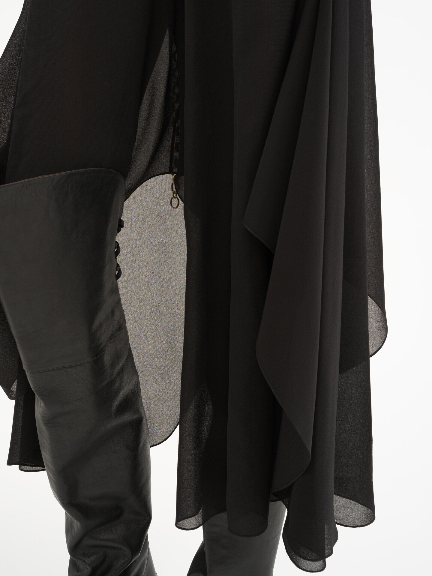 Fluid Pants In Silk Georgette - 7